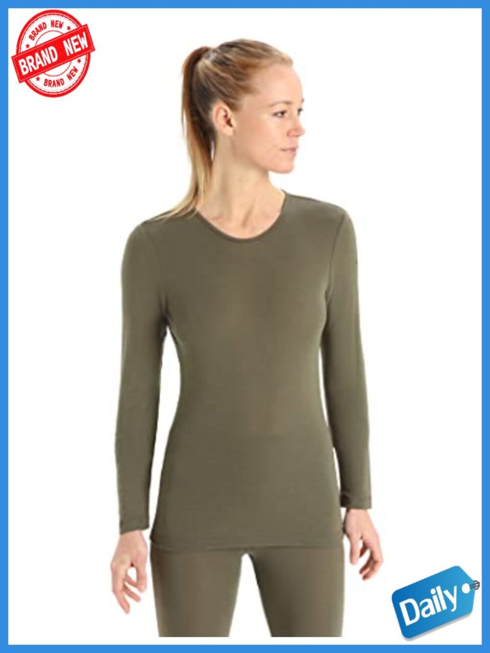 Merino wool 175 everyday cold weather base layer thermal long sleeve crewneck